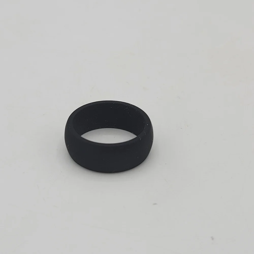 Men's Silicone Safety Ring Wedding Band Gold Silver size 10 Choose Color